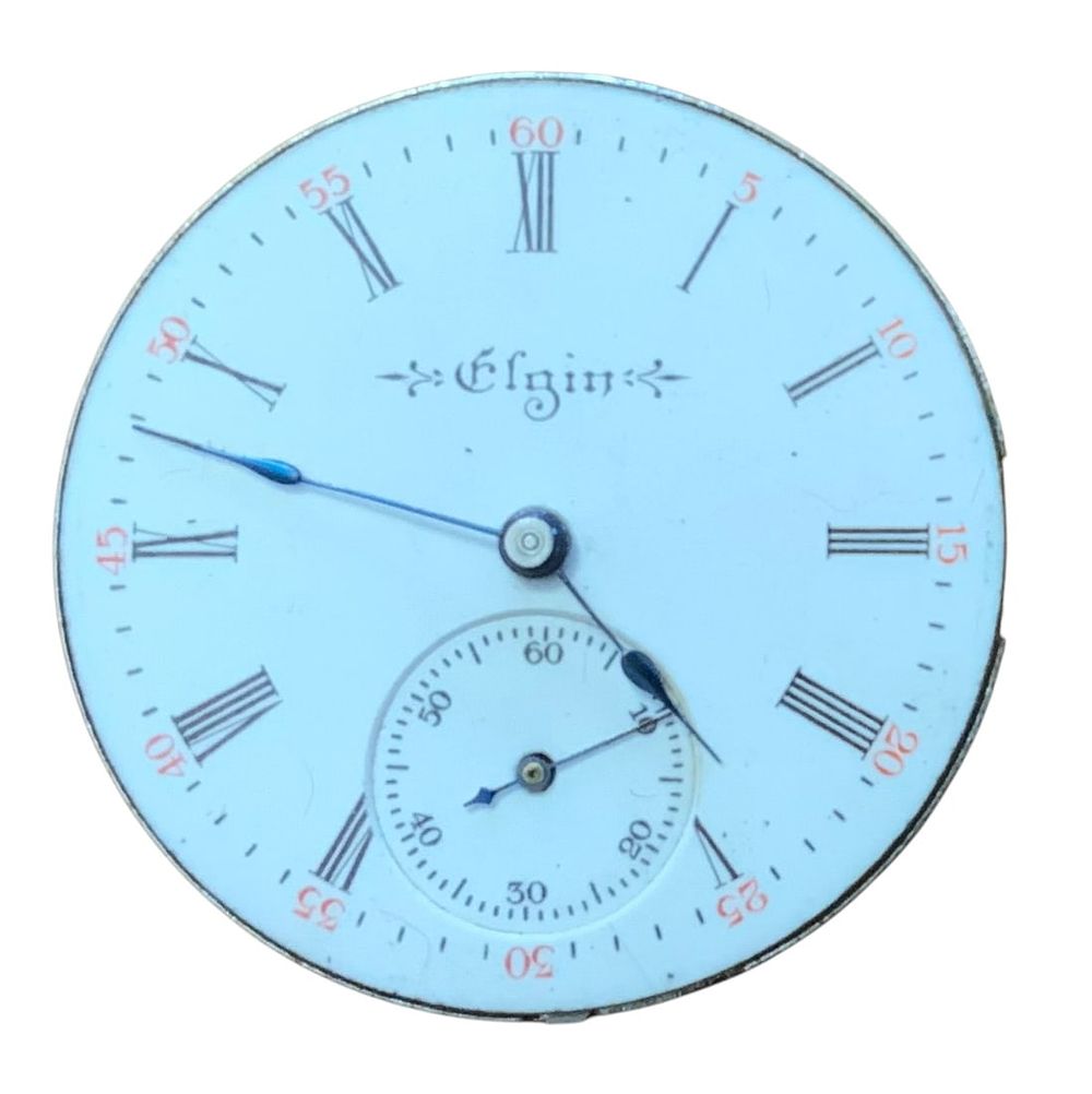 Lot 420: 1904 Elgin National Watch Co. Pocket Watch Movement (10190177) & Dial Grade 269