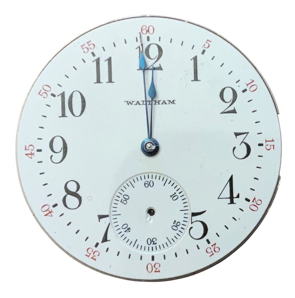 Lot 424: 1910 American Waltham Pocket Watch Movement (18071177) & Dial Grade Lady Waltham