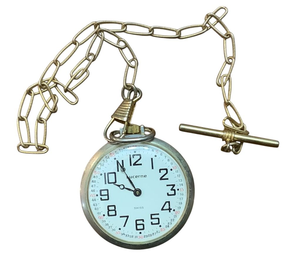 Lot 434: Lucerne Basis Watch Swiss Made Pocket Watch
