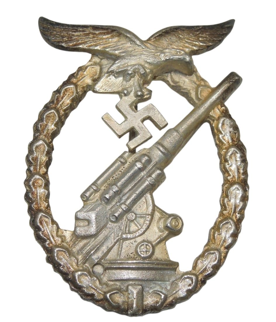 Lot 147: WWII German Luftwaffe Air Force Flak Badge Pin