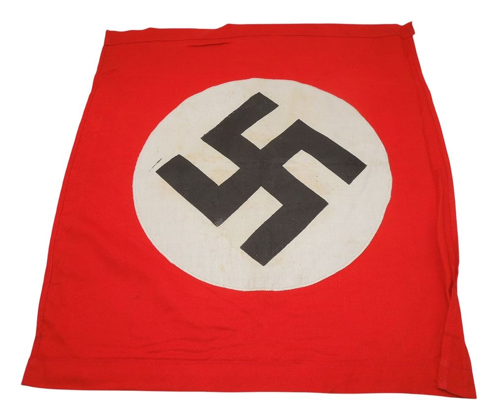 Lot 154: Small WWII NSDAP German Political Banner Flag