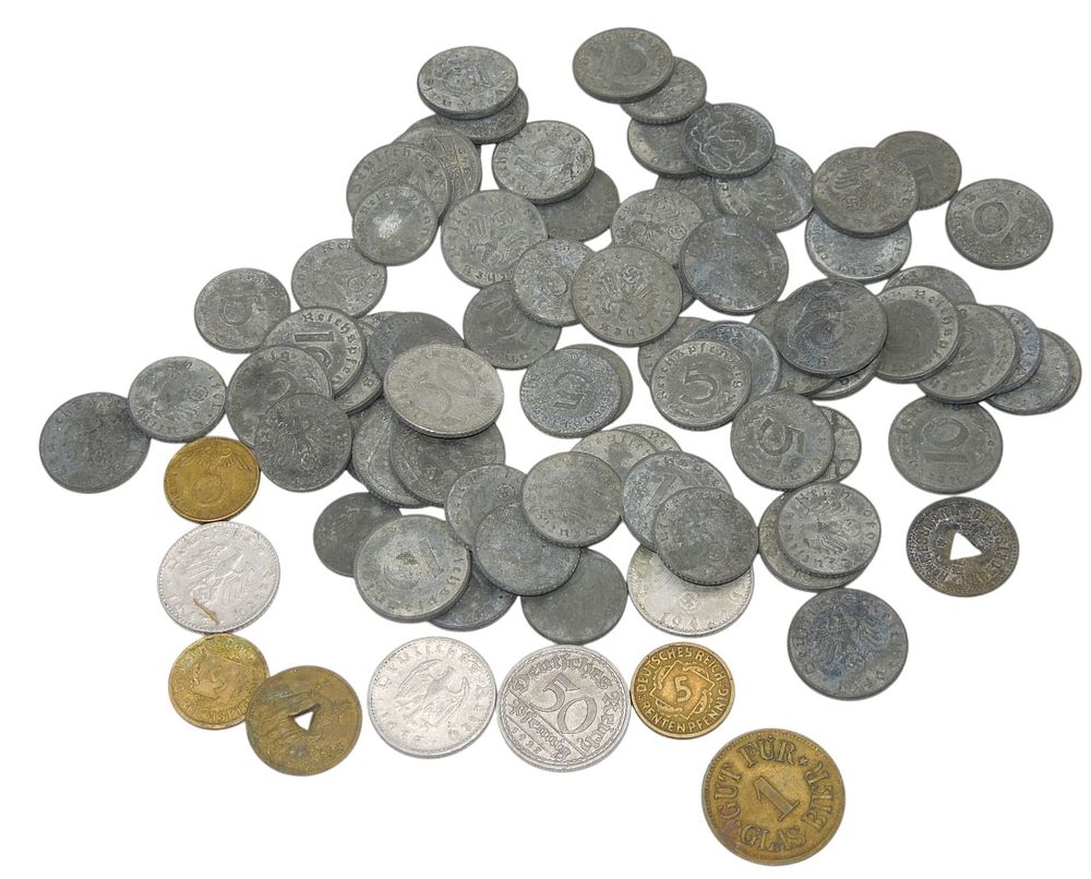 Lot 179: Large Lot WWII German Reich Coins