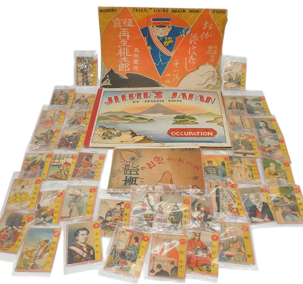 Lot 215: Lot WWII - Occupation Japanese Cards Booklets Propaganda