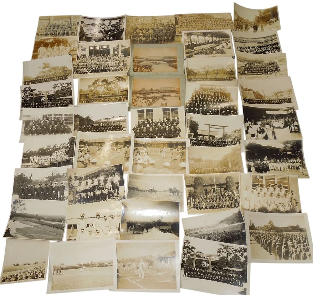 Lot 220: Lot 1930s - WWII Japanese Military Soldiers & Sailors in Uniform Group Photographs