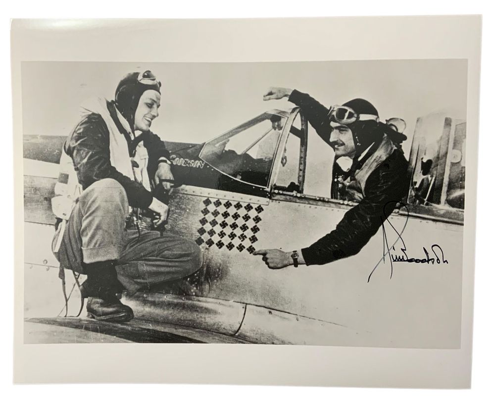 Lot 221: WWII Fighter Ace POW James Goodson 4th Fighter Group Signed Photo