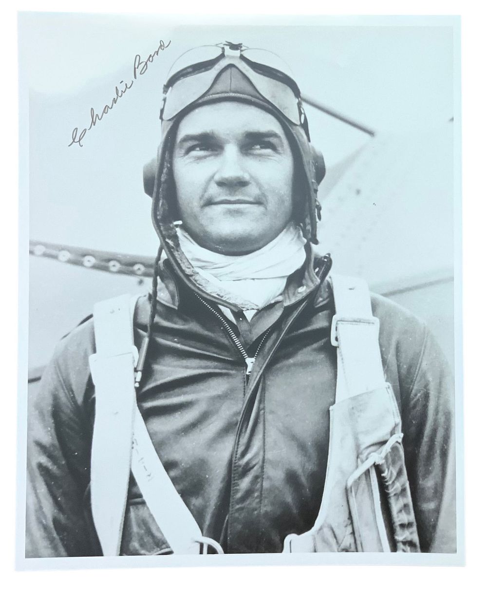 Lot 226: WWII Fighter Pilot Ace Charlie Bond Signed Photo Flying Tigers AVG