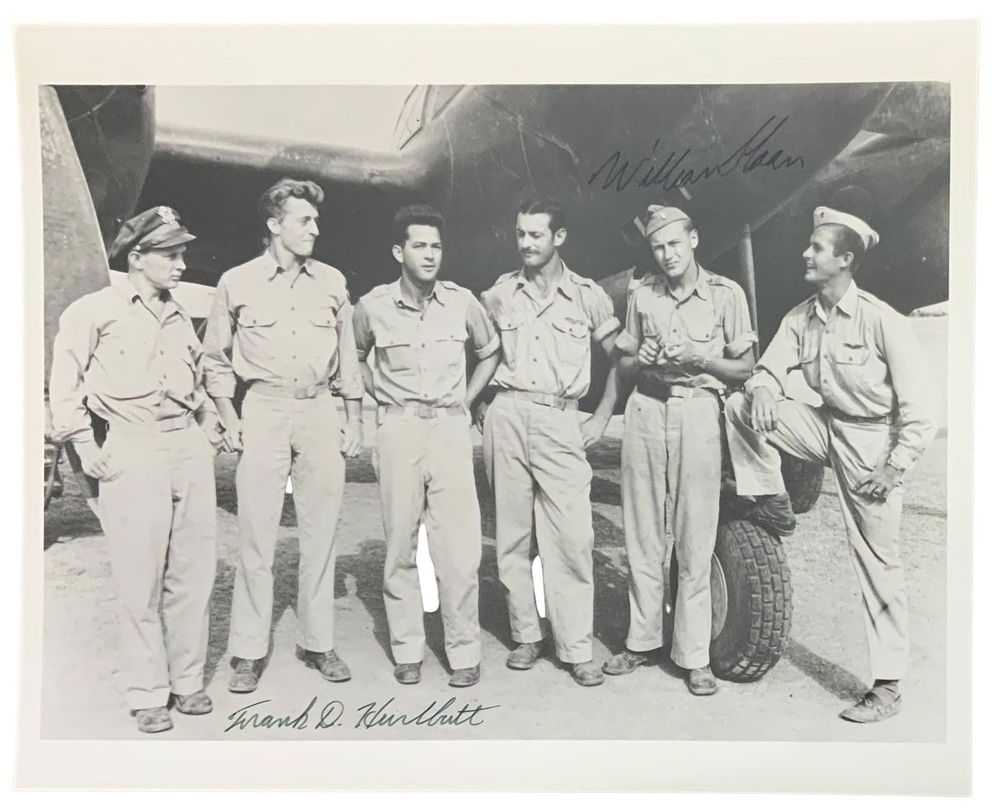 Lot 231: WWII Aces Pilots Hurlbut & Sloan 82nd Fighter Group 15th Air Force Signed Photos
