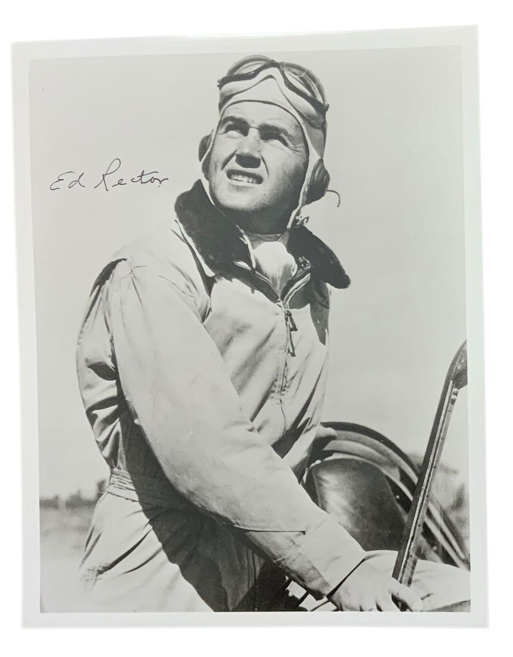 Lot 234: WWII Fighter Pilot Ace Ed Rector Signed Photo Flying Tigers AVG