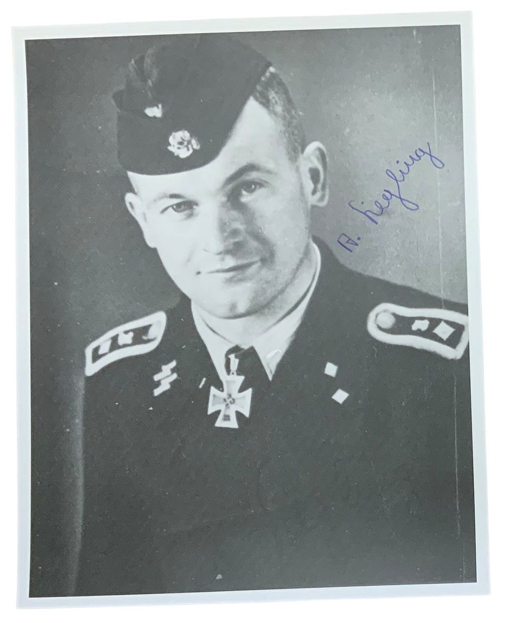 Lot 251: WWII German Waffen SS Alfred Siegling Knights Cross Signed Photo