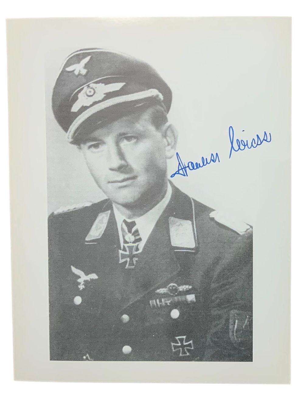 Lot 255: WWII German Luftwaffe Ace Fighter Pilot Johannes Wiese Signed Photo