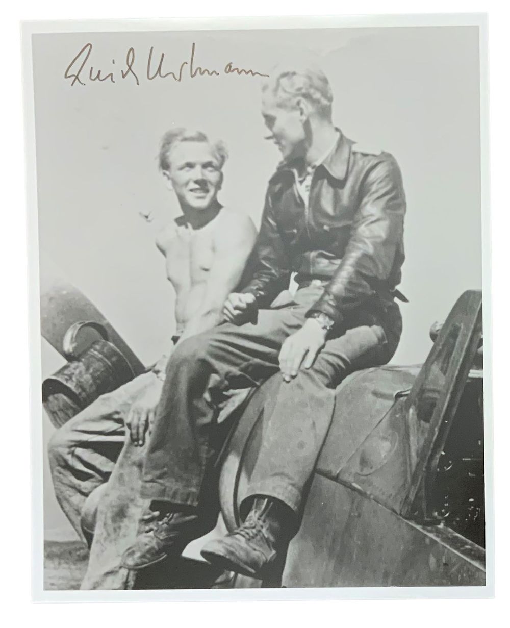Lot 258: WWII German Luftwaffe Fighter Ace Pilot Erich Hartmann Signed Photo Knights Cross