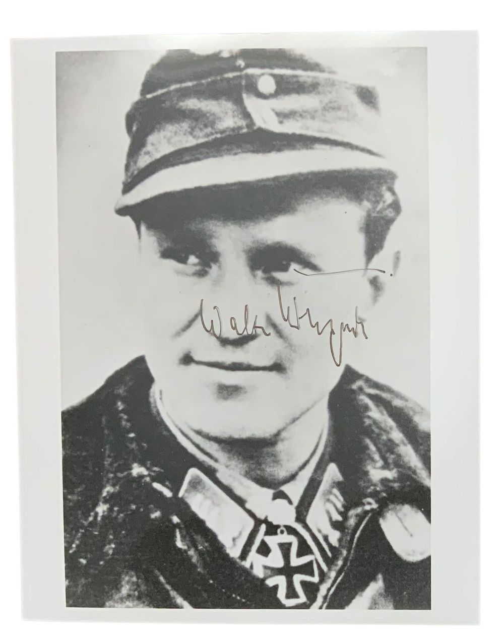 Lot 260: WWII German Luftwaffe Fighter Ace Walter Krupinski Knights Cross Signed Photo
