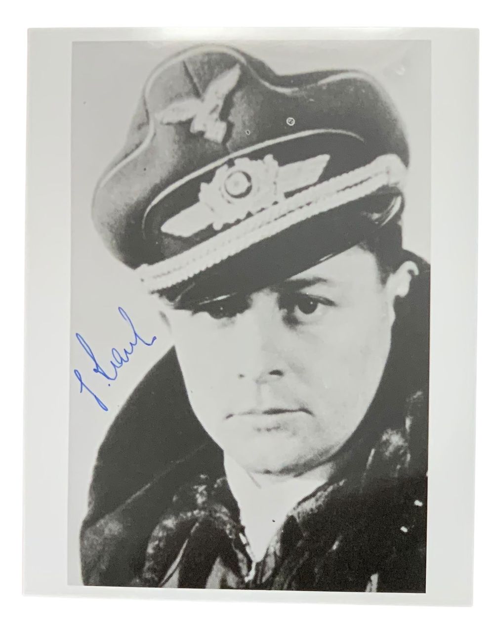 Lot 261: WWII German Luftwaffe Fighter Ace Paul Hubert Rauh Knights Cross Signed Photo