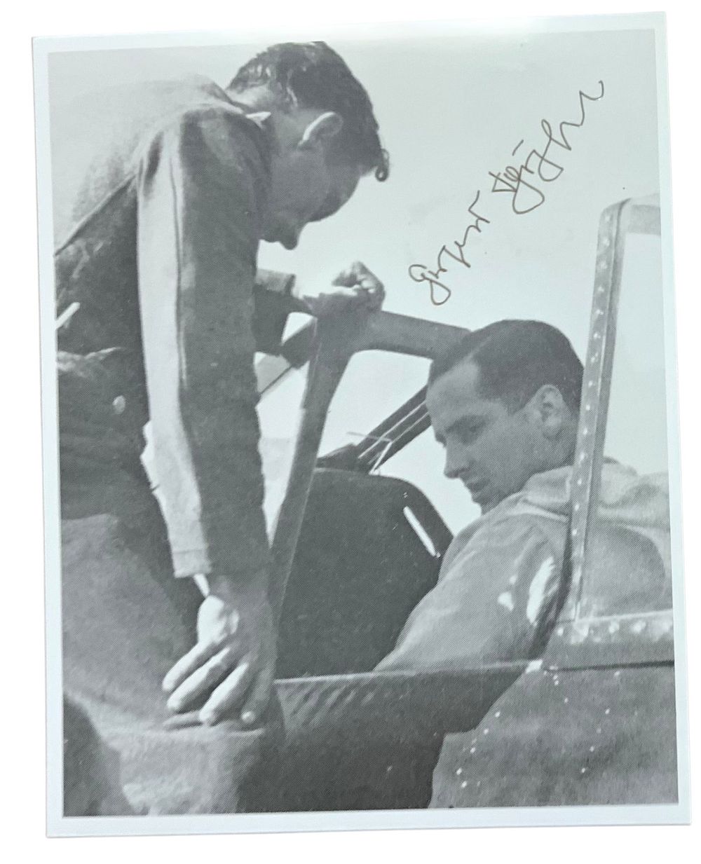 Lot 264: WWII German Luftwaffe Fighter Ace Gerhard Schopfel Knights Cross Signed Photo