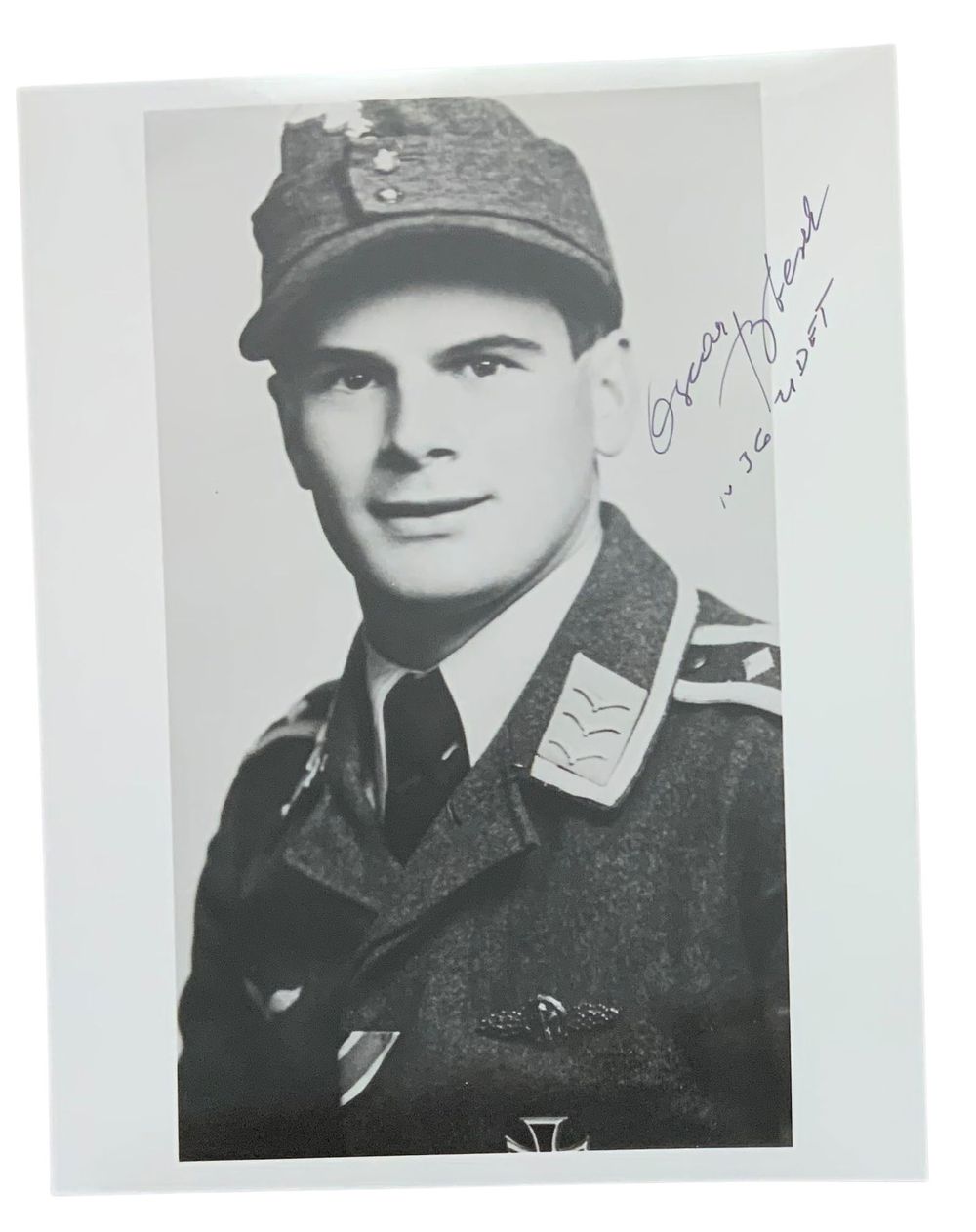Lot 265: WWII German Luftwaffe Pilot Oscar Boesch 120 Combat Missions Signed Photo