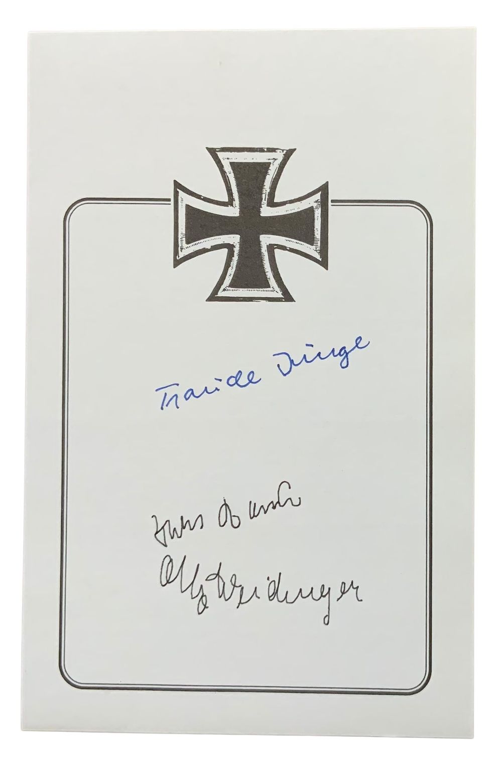 Lot 269: WWII Hitler’s Third Reich Junge Secretary, Baur Pilot, Weidinger Waffen Signed