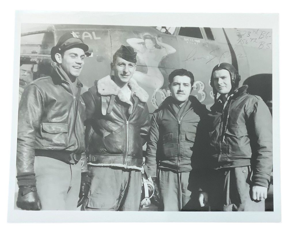 Lot 275: WWII B-26 Pilot James Siegling 323rd Bomb Group, 456th BS, 9th Air Force Signed Photo