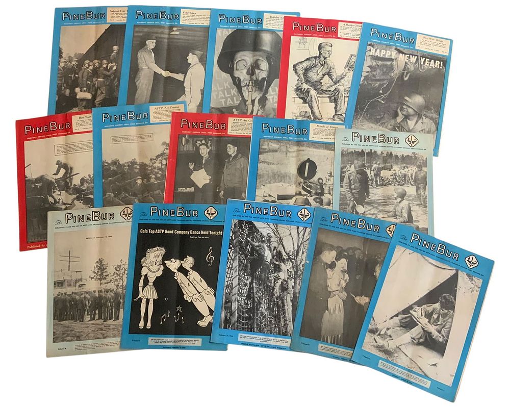 Lot 282A: WWII 1943 & 1944 Army Infantry School Pine Bur News Fort Benning, Georgia Lot (15)
