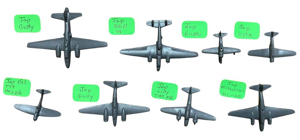Lot 290: Japanese Japan Cruver Aircraft Spotter Recognition Planes Lot (8)
