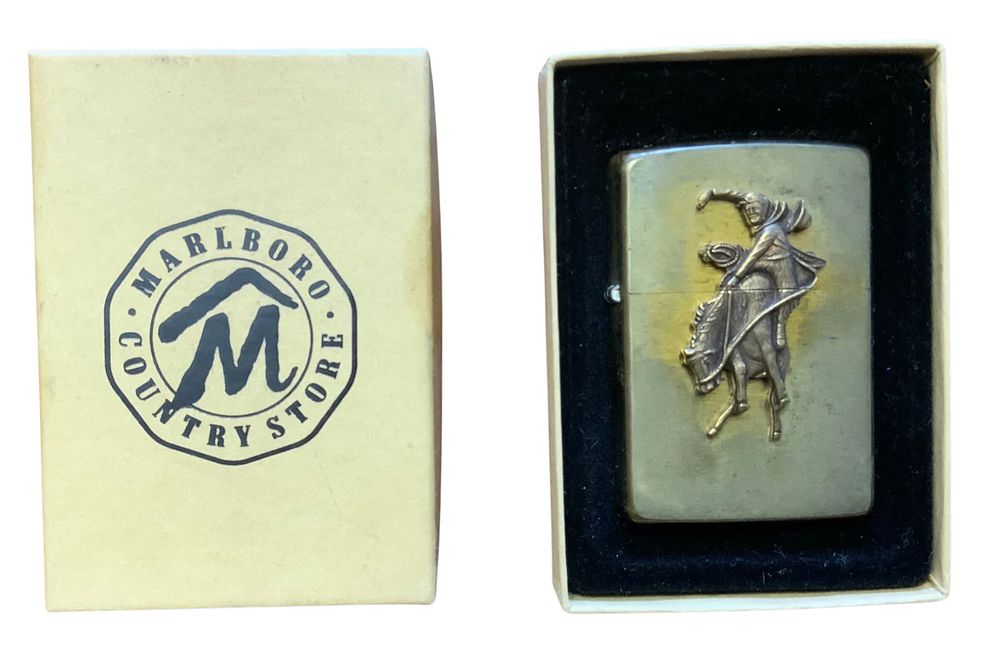 Lot 302D: 1994 Zippo Lighter Marlboro Country Store Cigarettes