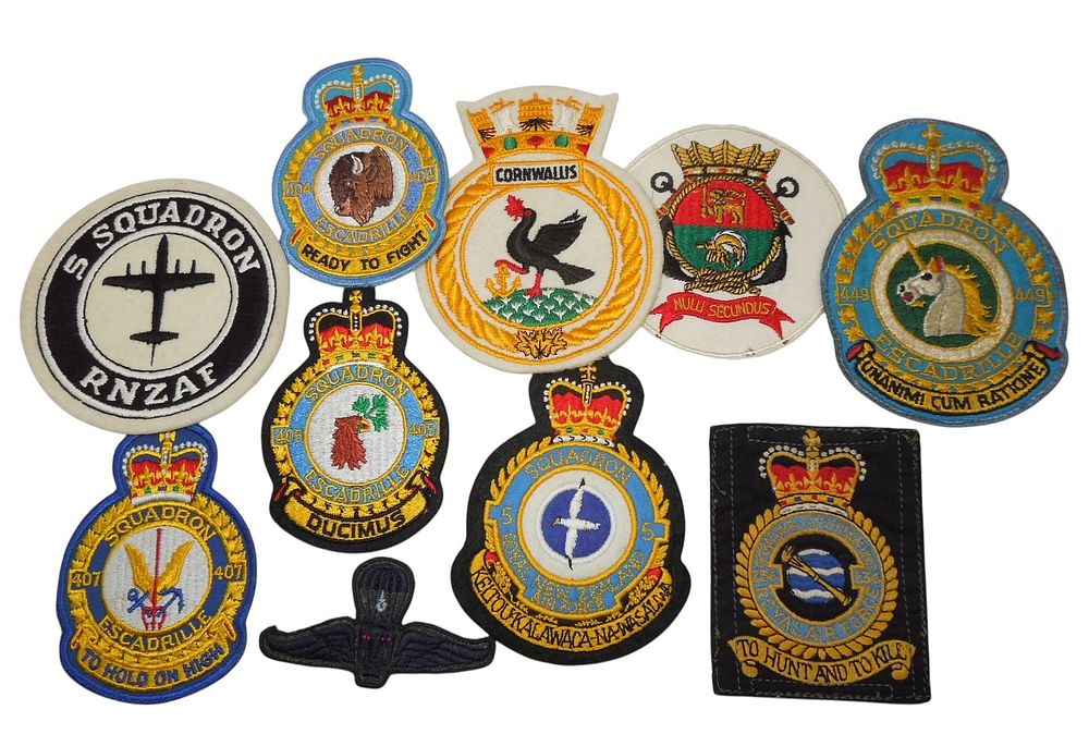 Lot 304: Lot Post WWII British RAF Royal Air Force Squadron Patches