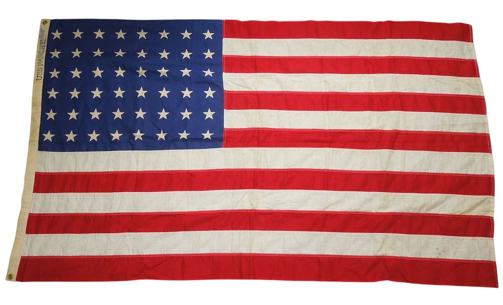 Lot 311: WWII 48 Star US Navy USS Parche SS-384 Submarine Flag