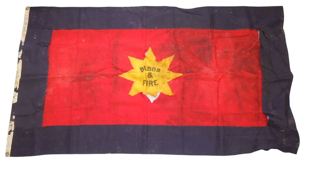Lot 324: Vintage 1920s Salvation Army Blood & Fire Flag