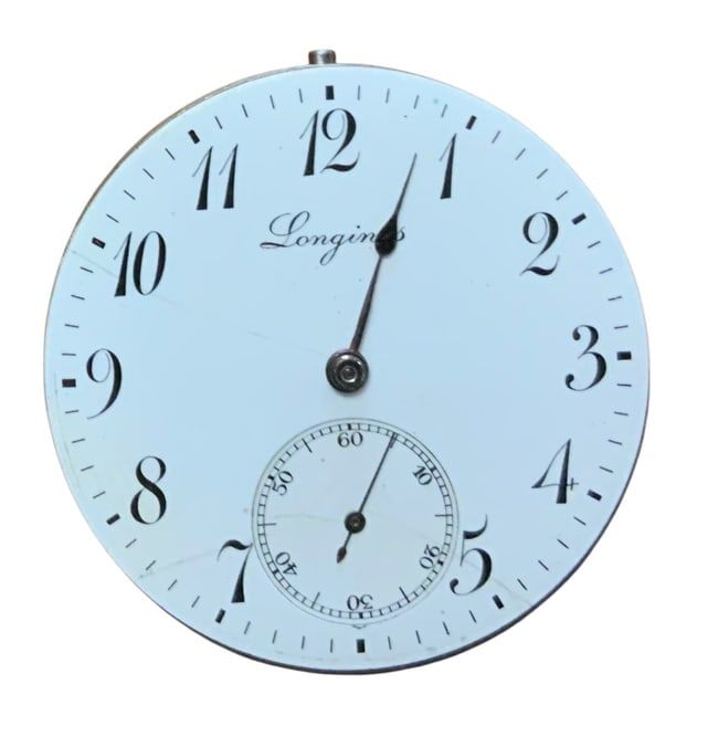 Lot 329: 1925 H.J. Howe, Syracuse New York Swiss Longines Pocket Watch Movement 1966552 & Dial