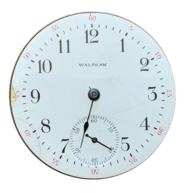 Lot 330: 1917 American Waltham Watch Co. Pocket Watch Movement (21285310) & Dial Grade 620