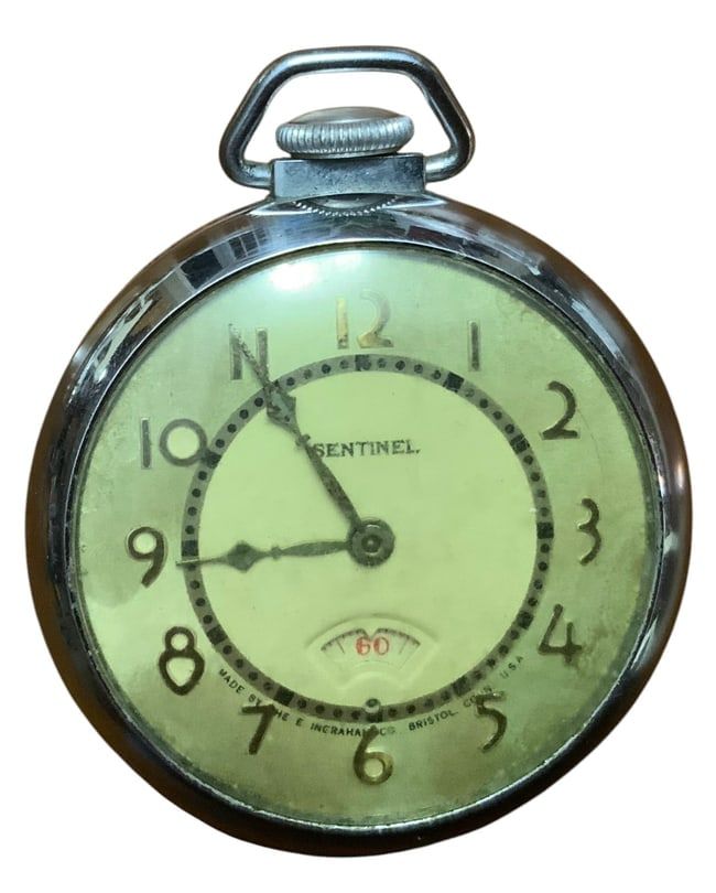 Lot 341: Ca. 1912-1968  Sentinel E. Ingraham Watch Co. Pocket Watch Movement (51)