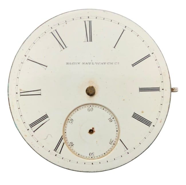 Lot 357: 1881 Elgin National Watch Co. Pocket Watch Movement (808712) & Dial Railroad Grade 4