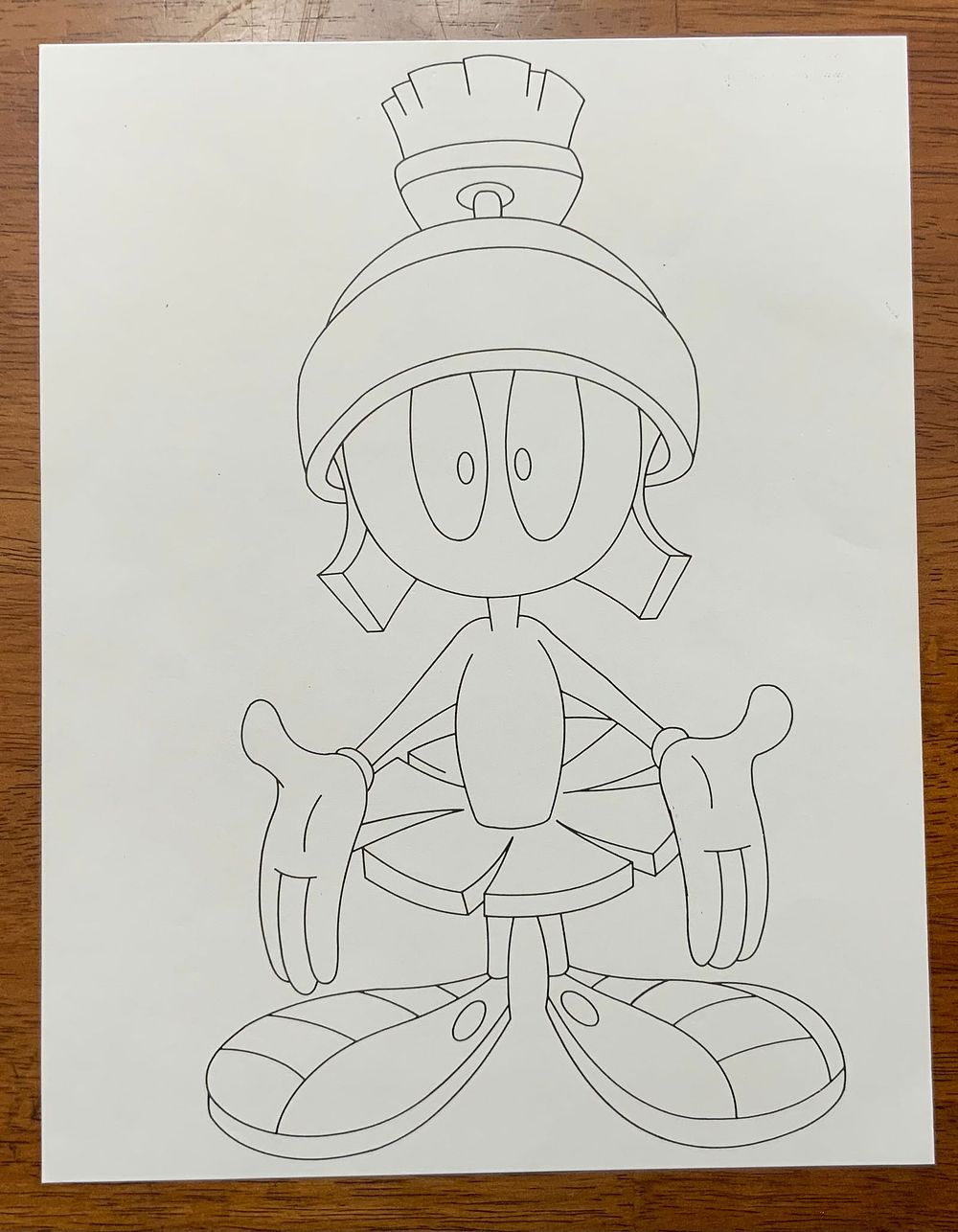 Lot 383: 1969 Warner Bros. Animation Marvin The Martian Production Line Sketch Cel