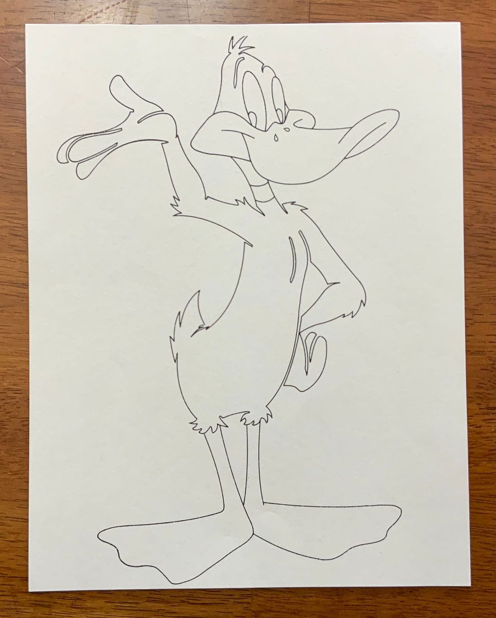 Lot 385: 1969 Original Warner Bros. Animation Daffy Duck Production Line Sketch Cel