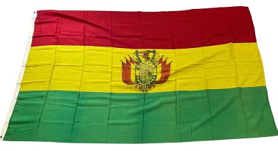 1948 Flag of Bolivia & Government Transmittal Letter. Flag from the Dr. Clarence Rungee flag 