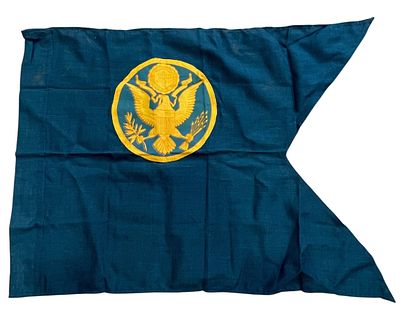 1986 Dated US Army Unassigned Branch Guidon Flag & QM Tag. Unissued flag as shown. Condition: 