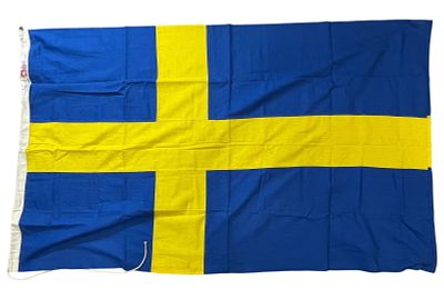1948 Flag of Sweden & Government Transmittal Letter. Flag from the Dr. Clarence Rungee flag 