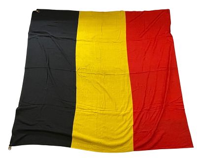 1946 Flag of Belgium & Letter. Belgian Flag from the Dr. Clarence Rungee flag collection 