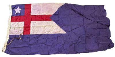 1970s Maritime Ship Isbrandtsten Lines Nylon Flag. Flag from the Dr. Clarence Rungee flag 