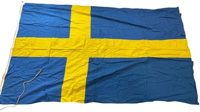 1948 Flag of Sweden and Original Government Letter. Flag from the Dr. Clarence Rungee flag 