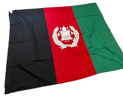 1952 National Flag of Afghanistan & Government Letter. Flag from the Dr. Clarence Rungee flag 