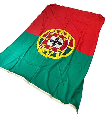 Large WWII Portugal Flag Flown At Azores Islands & Government Letter. Flag from the Dr. Clarence 