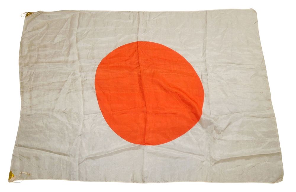Lot 166: Large WWII Silk Japanese Empire Military Flag