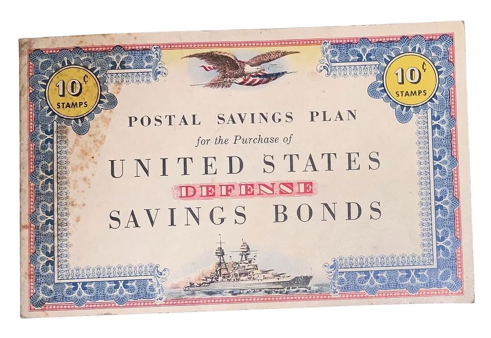 Lot 214: WWII 1941 United States Defense Savings Bonds War Stamp Album Home Front