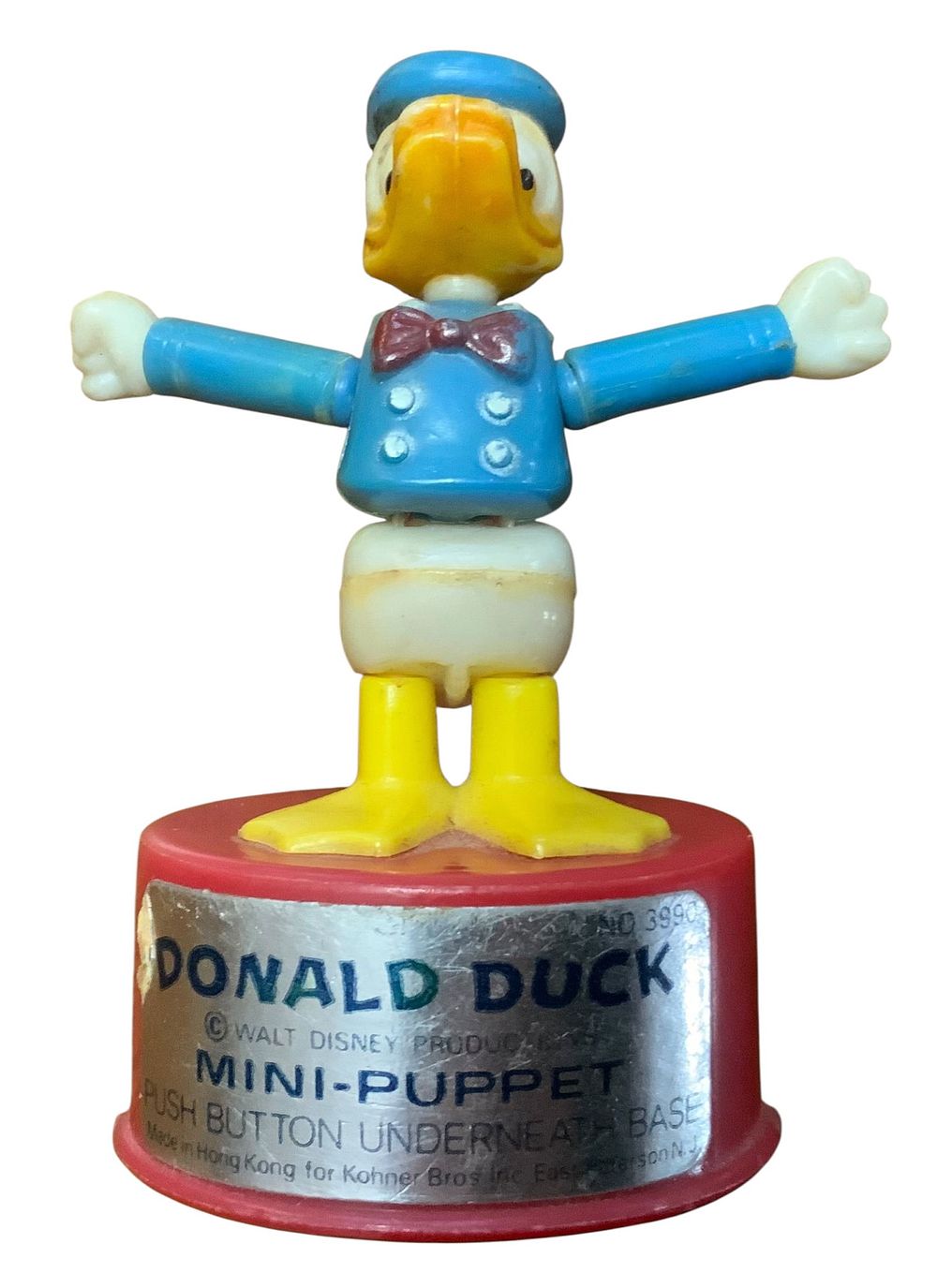 Lot 272: Disney Mini Push Puppet Donald Duck Toy Kohner Brothers