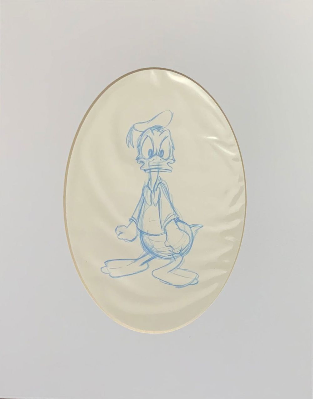 Lot 286: Disney Donald Duck Portrait Matted Pencil Concept Color Sketch Animator Carl Barks #5
