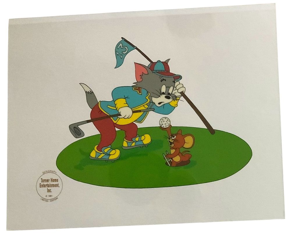 Lot 300: 1991 Tom & Jerry Golf “Hole In One?” Limited Edition Serigraph