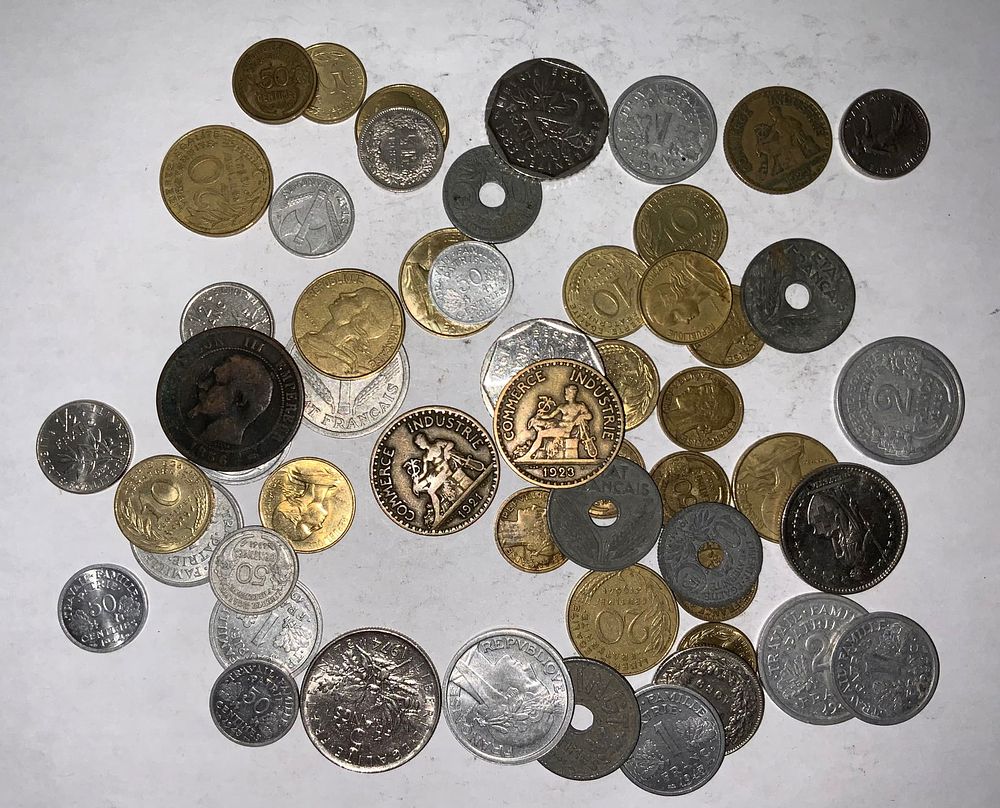 Lot 303A: Foreign Coins HUGE Lot France 1800s-1900s