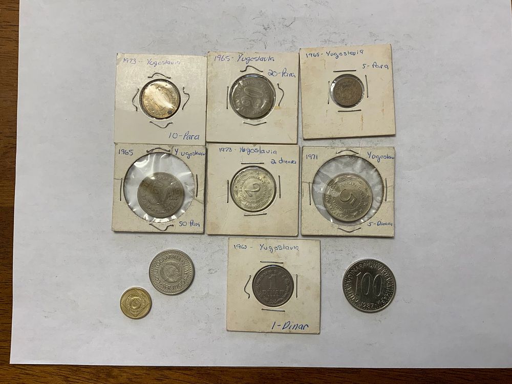 Lot 306: Foreign Coins Lot Yugoslavia 1965-1987