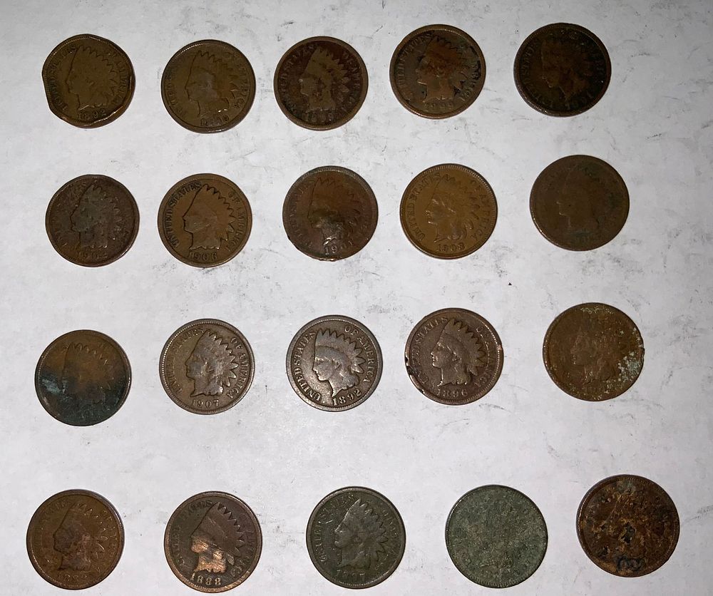 Lot 323: Indian Head Penny Lot (20) #10