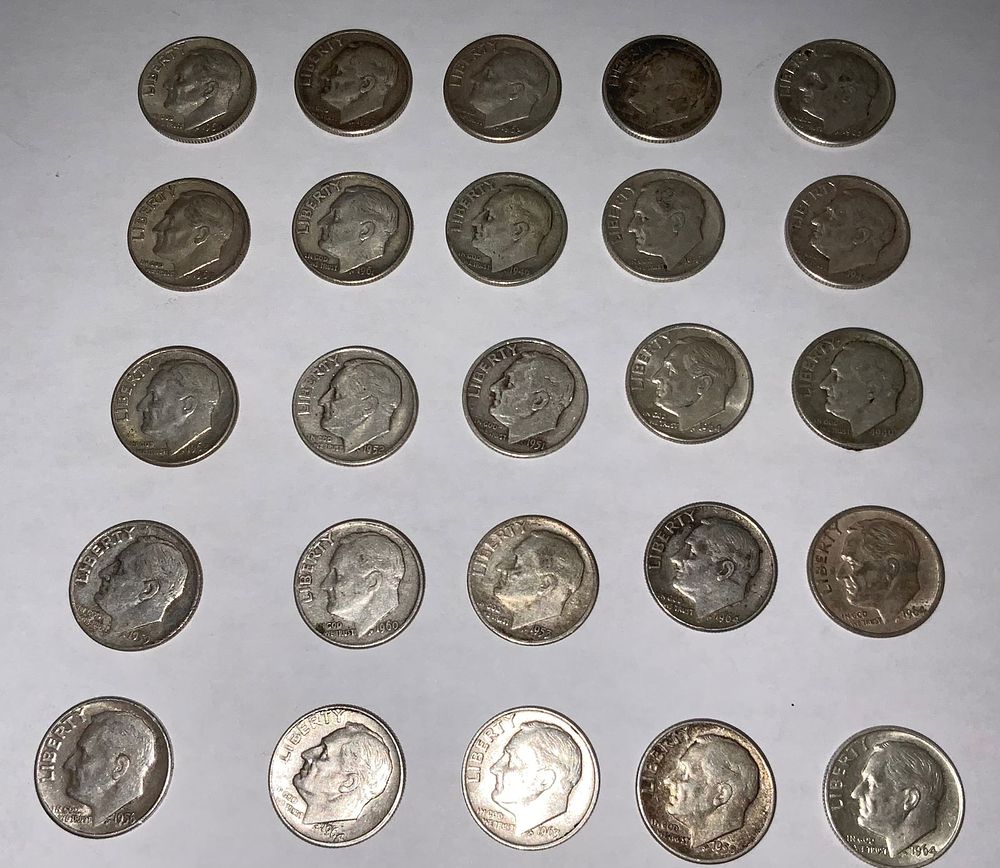 Lot 340: Roosevelt Silver Dime Lot (25) #6